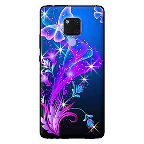Ốp lưng in cho Huawei Mate 20 mẫu Họa Tiết Bướm Tím - Hàng chính hãng