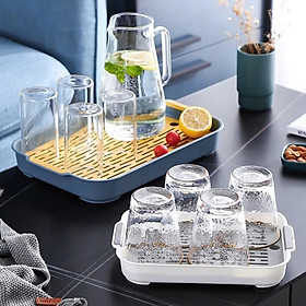 Khay Nhựa Úp Cốc Ly 2 Lớp Phong Cách Hiện Đại – Khay Đựng Cốc Ly, Khay Trà Tiện Lợi Đa Năng - HÀNG CHÍNH HÃNG MINIIN