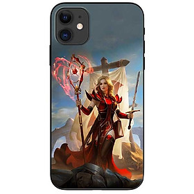 Ốp lưng dành cho Iphone 12 Mini mẫu Cô Gái Trượng Đỏ