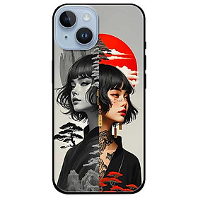 Ốp lưng dành cho Iphone 14 - 14 Plus - 14 Pro - 14 Pro Max - Cô Gái Xám Đỏ - Hàng Chính Hãng