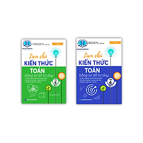 Sách - Combo Làm Chủ Kiến Thức Toán Lớp 6 Bằng Sơ Đồ Tư Duy - Tập 1 + 2 (MC)