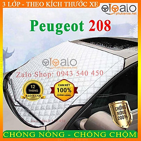 Bạt Phủ Ô Tô Peugeot 208 Cao Cấp 3 Lớp Chống Nắng Nóng Chống Nước Chống xước