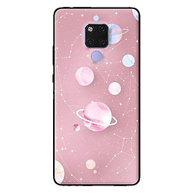 Ốp in cho Huawei Mate 20 Họa Tiết Nền Hồng - Hàng chính hãng
