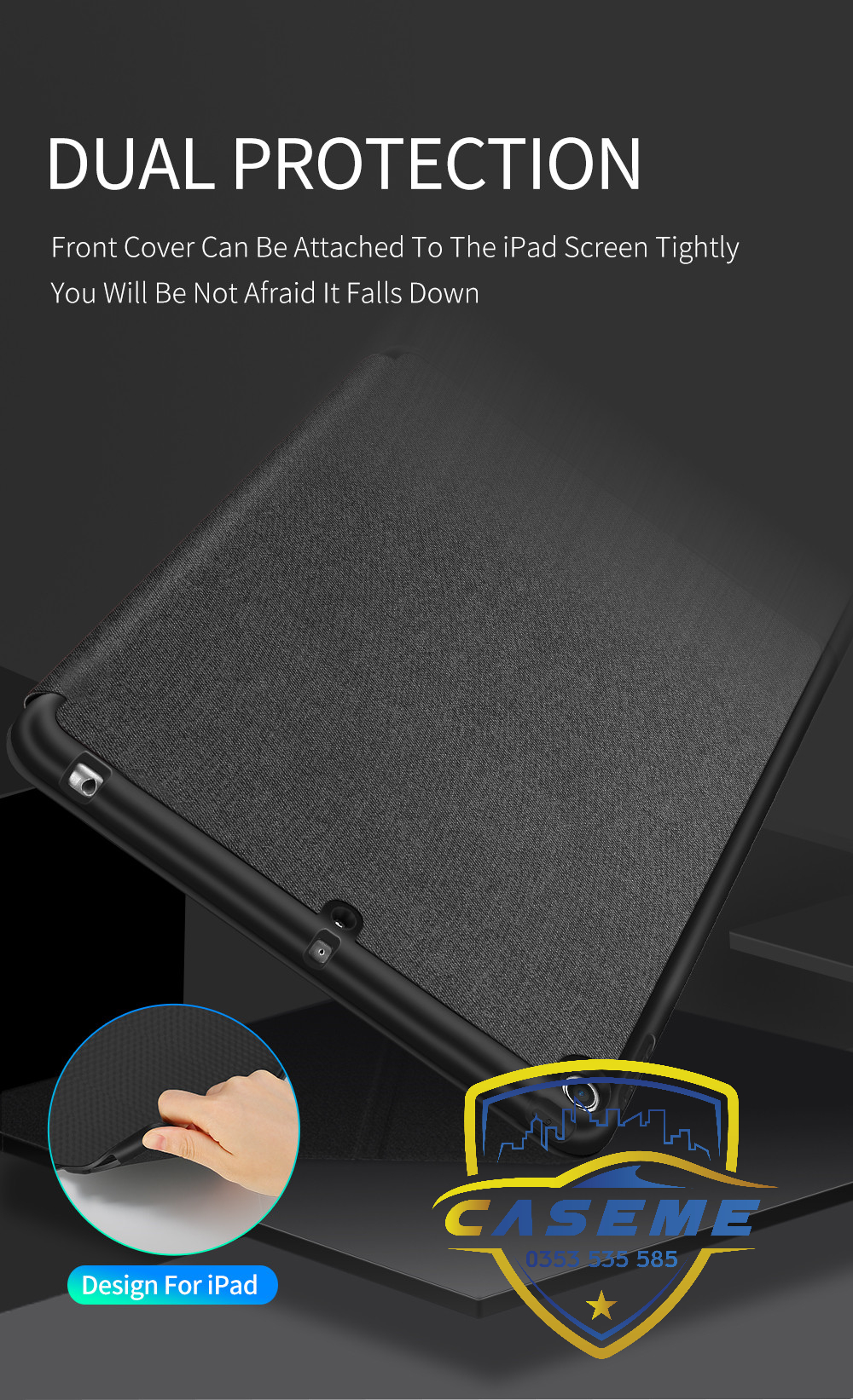 Bao da dành cho iPad iPad 9.7 (2017/2018) Gen 5/ Gen 6, iPad Air, iPad Air 2 hiệu Dux Ducis Domo có khe để bút, bảo vệ camera, chống sốc, cao cấp - Hàng nhập khẩu.