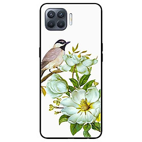 Ốp lưng dành cho Oppo A93 - F17 Pro mẫu Chim Đậu Cành Hoa Trắng