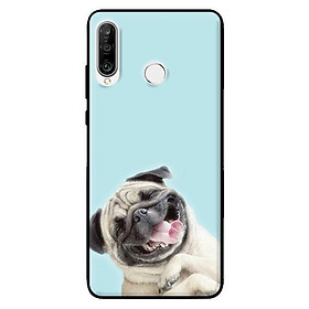 Ốp lưng in cho Huawei P30 Lite Pulldog Smile Nền Xanh - Hàng chính hãng
