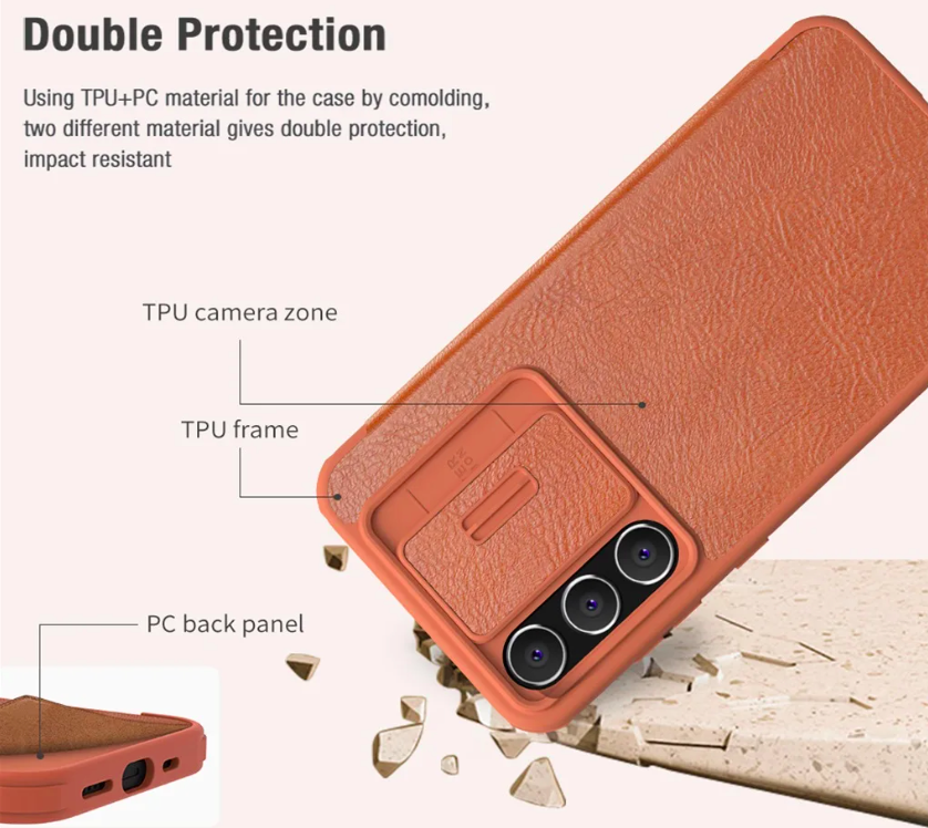 Bao da dành cho SamSung Galaxy S24 FE chính hãng Nillkin QIN - Hàng nhập khẩu