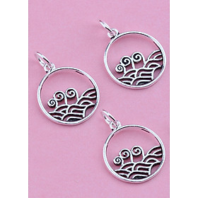 Combo 3 cái charm bạc thái hình sóng biển treo - Ngọc Quý Gemstones
