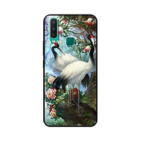 Ốp Lưng in cho Vivo Y15 Mẫu Cặp Đôi Hạc - Hàng Chính Hãng