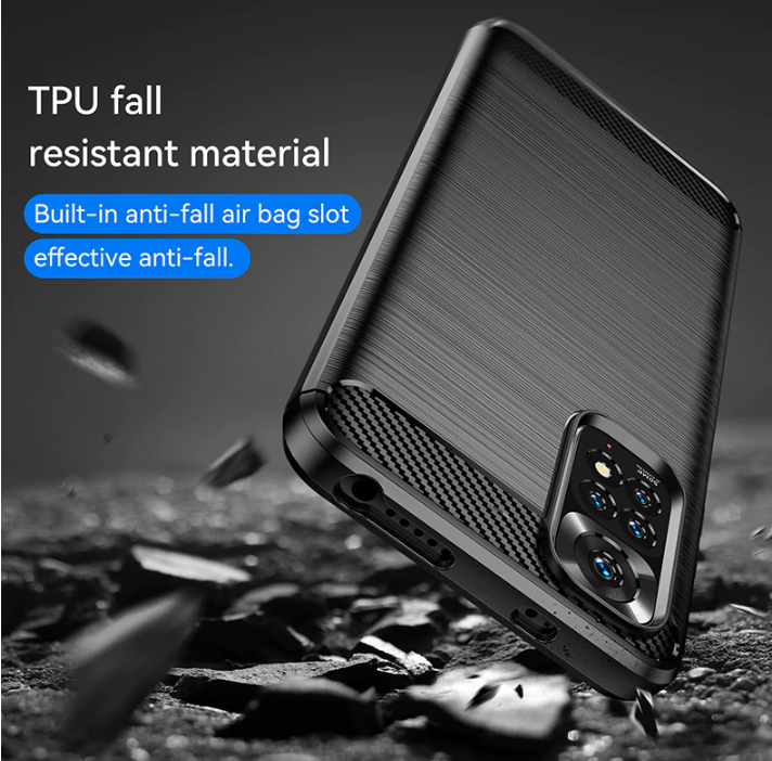 Ốp lưng chống sốc Vân Sợi Carbon cho Xiaomi Redmi Note 11/ Note 11s - Hàng nhập khẩu