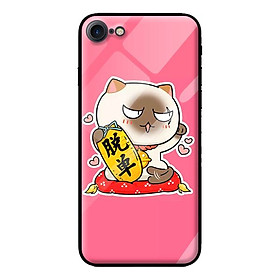 Ốp kính cường lực cho iPhone 7 mẫu MÈO 88 - Hàng chính hãng