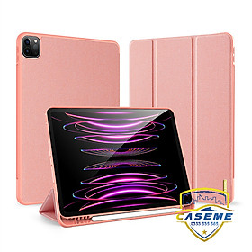 Bao da dành cho iPad 12.9 inch 2018/2020/2021/2022 hiệu Dux Ducis Domo có khay để bút, bảo vệ camera, chống sốc, cao cấp - Hàng nhập khẩu.