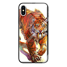 Ốp kính cường lực cho iPhone XS mẫu hổ 211 - Hàng chính hãng