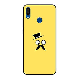 Ốp Lưng in cho Huawei Y9 2019 Mẫu Khuôn Mặt Nền Vàng - Hàng Chính Hãng