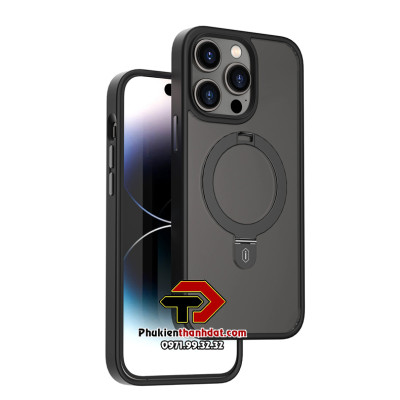 Ốp lưng dành cho iPhone 14 Pro Max hỗ trợ sạc không dây, có chân chống dựng điện thoại chính hãng WIWU Protective Case  -Hàng chính hãng
