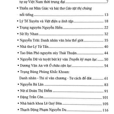 Việt Nam Đất Nước-Con Người - Các Bậc Văn Nhân Trong Lịch Sử Việt Nam