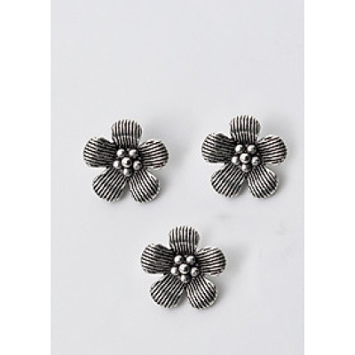 Combo 3 cái charm bạc hình hoa năm cánh mặt treo - Ngọc Quý Gemstones