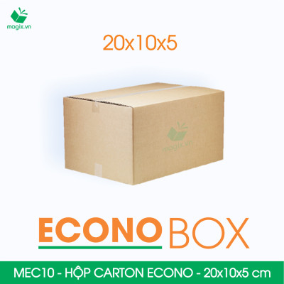 MEC01 - 10x10x8 cm - Combo 60 thùng hộp carton trơn siêu tiết kiệm ECONO