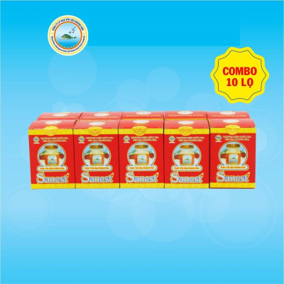 [Combo 10 lọ] Nước Yến sào Khánh Hòa Sanest đóng lọ 70ml-21%