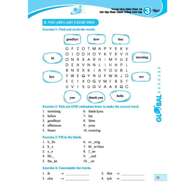 Sách - Global Success - Trọng Tâm Kiến Thức Và Bài Tập Thực Hành Tiếng Anh Lớp 3 - Có Đáp Án - Tập 1 - Minh Thắng