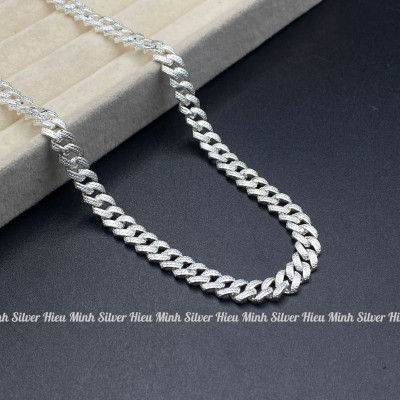 Dây Chuyền Nam Bạc Ta Họa Tiết Bạc Hiểu Minh DBN084
