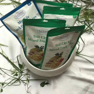 Trái Cây Sấy Chân Không (Mixed Fruit Chips), Giòn Xốp Tự Nhiên – BAVIFOOD, Khối Lượng: 1 kg (thùng = 10 gói x 100 grs/gói) – Premium