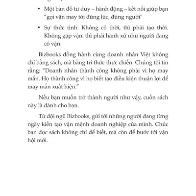 Sách - Tạo Vận - Đừng Chờ Thời - Các Quy Luật Giúp Chủ Doanh Nghiệp SME Tự Tạo May Mắn, Nắm Bắt Cơ Hội Và Bứt Phá