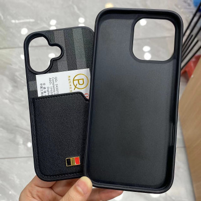 Ốp lưng dành cho iPhone 16 Pro Max, iPhone 16 Pro, iPhone 16 Plus, iPhone 16 hiệu Mentor VII Pocard da chống sốc, có ngăn cài thẻ, cao cấp - Hàng chính hãng