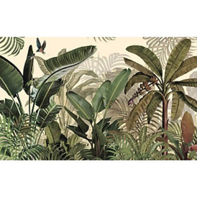 (HCM) Tránh dán tường 3d lá nhiệt đới tropical trang trí phù hợp mọi không gian có sẵn keo