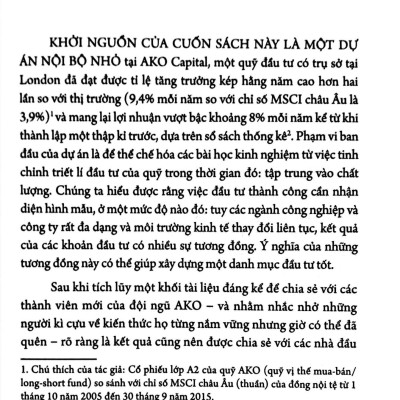 Đầu Tư Chất Lượng - Sở Hữu Những Công Ty Tốt Nhất Trong Dài Hạn