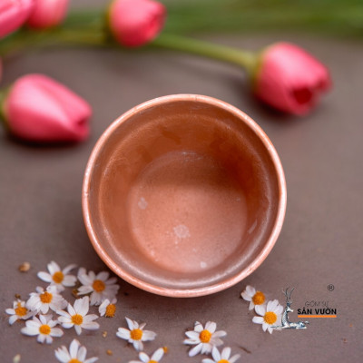 Chậu Gốm Đất Nung Vân Trụ Kim Cương D14cm X H13cm