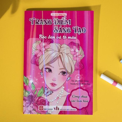 Sách - Trang Điểm Sáng Tạo - Bóc Dán Và Tô Màu - Combo 5 Chủ Đề - Đinh Tị Books