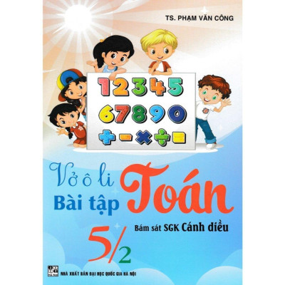 Sách - Vở Ô Li Bài Tập Toán Lớp 5 - Combo 2 Cuốn - Bám Sát SGK Cánh Diều - Hồng Ân
