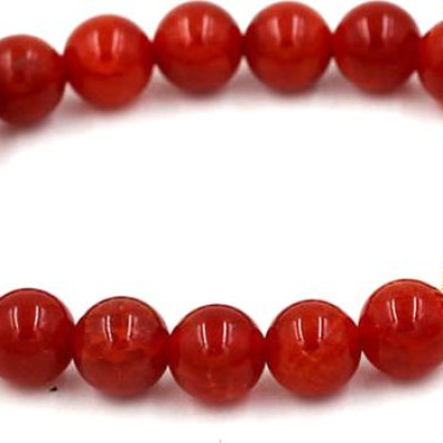 Vòng tay chuỗi hạt đá vân rồng đỏ 8 ly cẩn tỳ hưu TH11 (10cm)