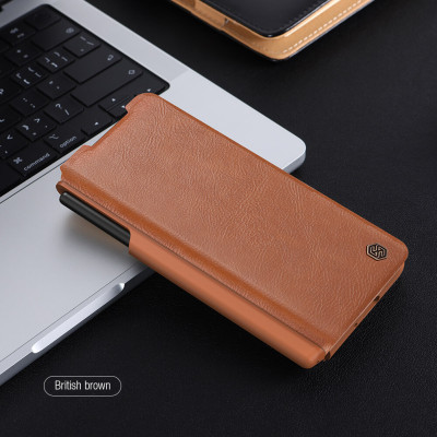 Bao da cho Samsung Galaxy Z Fold6 (Fold 6 5G) hiệu Nillkin Qin Pro Leather case (chống sốc, có khe để bút)- Hàng chính hãng