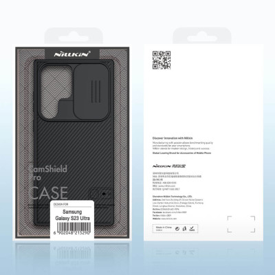 Ốp lưng chống sốc bảo vệ camera cho Samsung Galaxy S23 Ultra hiệu Nillkin Camshield Pro chống sốc cực tốt, chất liệu cao cấp, có khung & nắp đậy bảo vệ Camera - Hàng nhập khẩu
