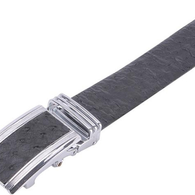 Thắt Lưng Nam Da Đà Điểu Bản Lớn Da Hột Huy Hoàng HT4433 - Đen