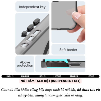 Ốp lưng nhám sạc nam châm từ tính magnetic cho Vivo X200 Pro / Vivo X200 Ultra hiệu Likgus TUAN MAG - Viền TPU đệm khí chống sốc, Viền nhô cao – Bảo vệ camera & màn hình, Chống bám vân tay - Hàng nhập khẩu