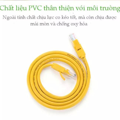 Ugreen UG11233NW103TK 5M màu Vàng Cáp mạng LAN CAT5E UPT - HÀNG CHÍNH HÃNG
