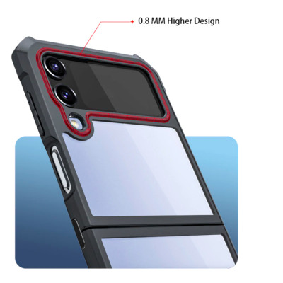 Ốp Lưng Chống Sốc Cho Samsung Galaxy Z Flip 7 , Z Flip 6 , Z Flip 5 , Z Flip 4 , Z Flip 3 Mặt Lưng Trong Suốt Bảo Vệ - Hàng Chính Hãng Xundd