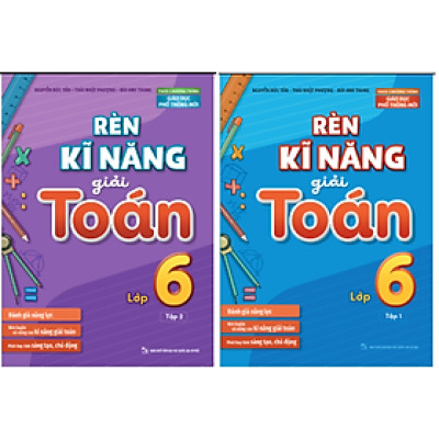 Sách - Combo Rèn Kĩ Năng Giải Toán Lớp 6 - Tập 1 + tập 2