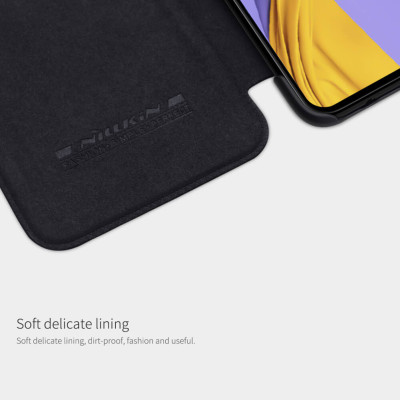 Bao da dành cho Samsung Galaxy A51 hiệu Nillkin Qin (Chất liệu da thật, có ngăn đựng thẻ, mặt da siêu mềm mịn) - Hàng chính hãng