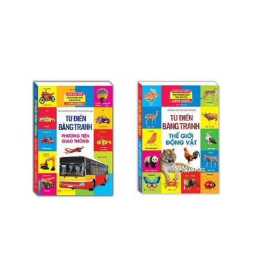 Sách - Từ Điển Bằng Tranh - Phương Tiện Giao Thông + Thế Giới Động Vật - Combo 2 Cuốn - Minh Thắng