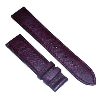 HC8439 - Dây đồng hồ Huy Hoàng da đà điểu da bụng size 16, 18, 20 màu tím