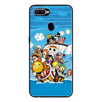 Ốp Lưng in cho Oppo A5s Mẫu Hải Tặc Mũ Rơm Nền Xanh - Hàng Chính Hãng