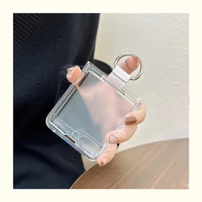 Ốp lưng trong suốt kèm iring cho Samsung Galaxy Z Flip 5 hiệu Likgus Cover Ring (chất liệu cao cấp, thiết kế iring chống rơi rớt) - hàng nhập khẩu