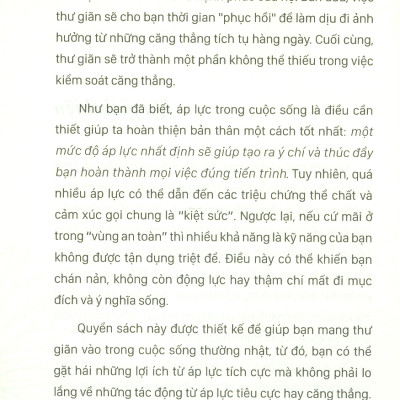 Hiểu Và Ứng Dụng Nhanh Nguồn Cảm Hứng Sống Vui Khoẻ Và Thanh Thản Mỗi Ngày - Phương Pháp Thư Giản - Dr Sarah Brewer; Duyên Nguyễn dịch