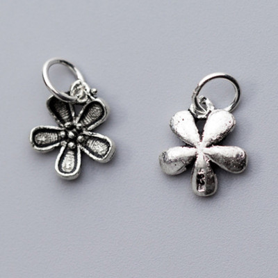 Combo 3 cái charm bạc hình hoa năm cánh treo - ngọc Quý Gemstones