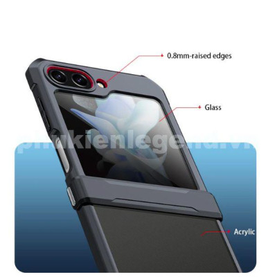 Ốp lưng cho SamSung Galaxy Z Flip 7 / Z Flip 6 / Z Flip 5 hiệu XUNDD cao cấp chống sốc mặt lưng trong - Hàng chính hãng