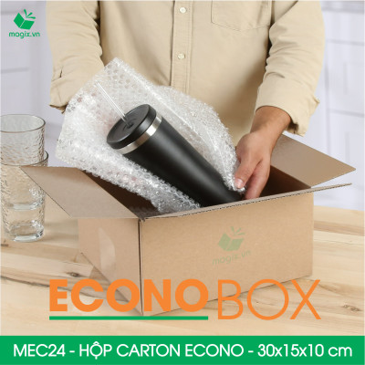 MEC24 - 30x15x10 cm - Combo 20 thùng hộp carton trơn siêu tiết kiệm ECONO